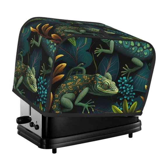 Lizards Lizard Art Green 2 Slice Toaster Cover Bread Maker Dust Protective For Small Kitchen Appliance Covers
