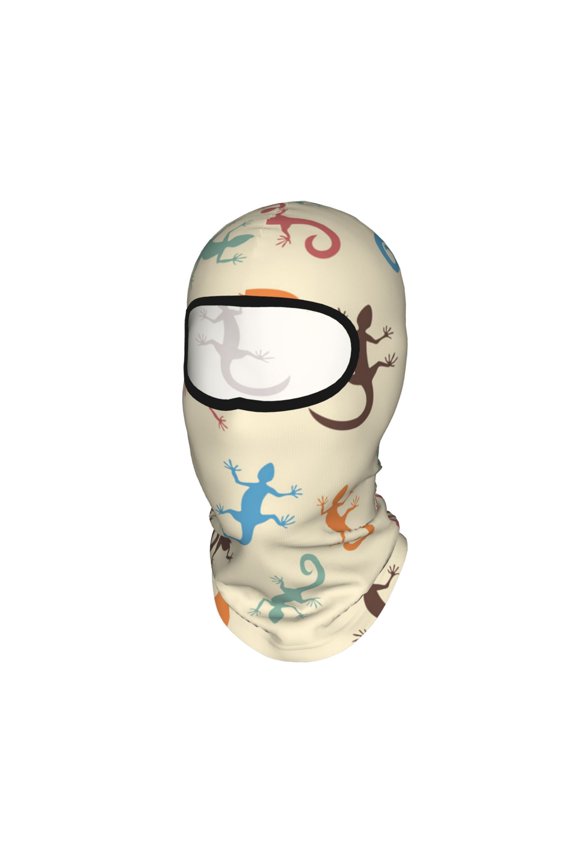 Lizards Lizard Pattern Unisex Balaclava Ski Mask Full Face Cover for Cold Weather & UV Protection, Breathable Cooling Helmet Liner