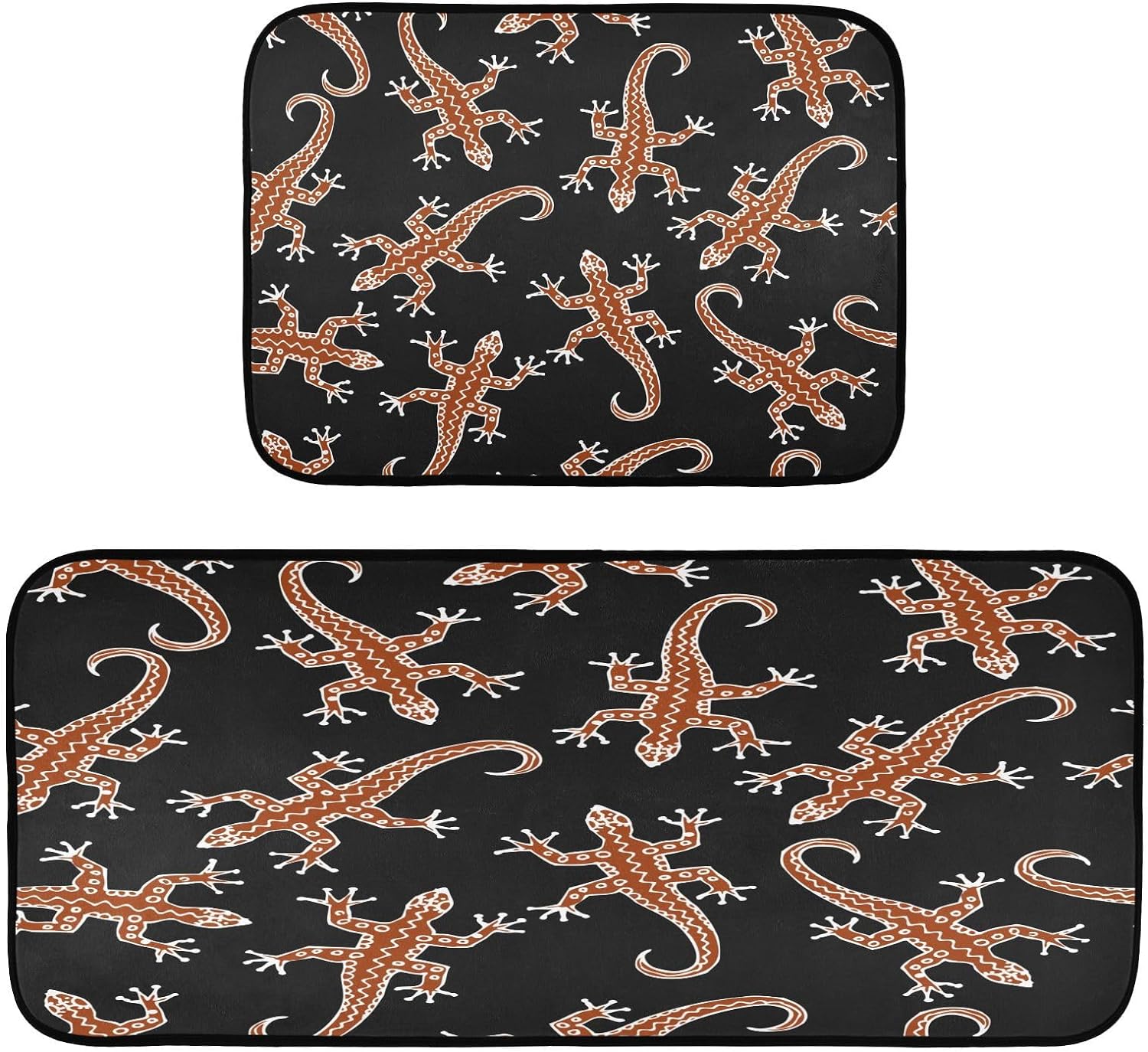 Cool Rug Lizard Lizards Pattern Kitchen Mat - Cushioned Anti Fatigue Kitchen Rug Set of ...