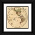thumbnail image 1 of Lizars, Daniel 12x12 Black Ornate Wood Framed with Double Matting Museum Art Print Titled - Western Hemisphere, 1831, 1 of 4