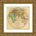 thumbnail image 1 of Lizars, Daniel 26x26 Gold Ornate Wood Framed with Double Matting Museum Art Print Titled - Eastern Hemisphere, 1831, 1 of 4