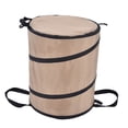 thumbnail image 1 of LizeaLucky 10 Gallon Foldable Outdoor Oxford Cloth Garbage Can with Zippered Lid, Beige, 1 of 9