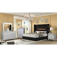 thumbnail image 1 of Lizelle Upholstery King 5 Pc Bedroom Set made with wood in Black, 1 of 17
