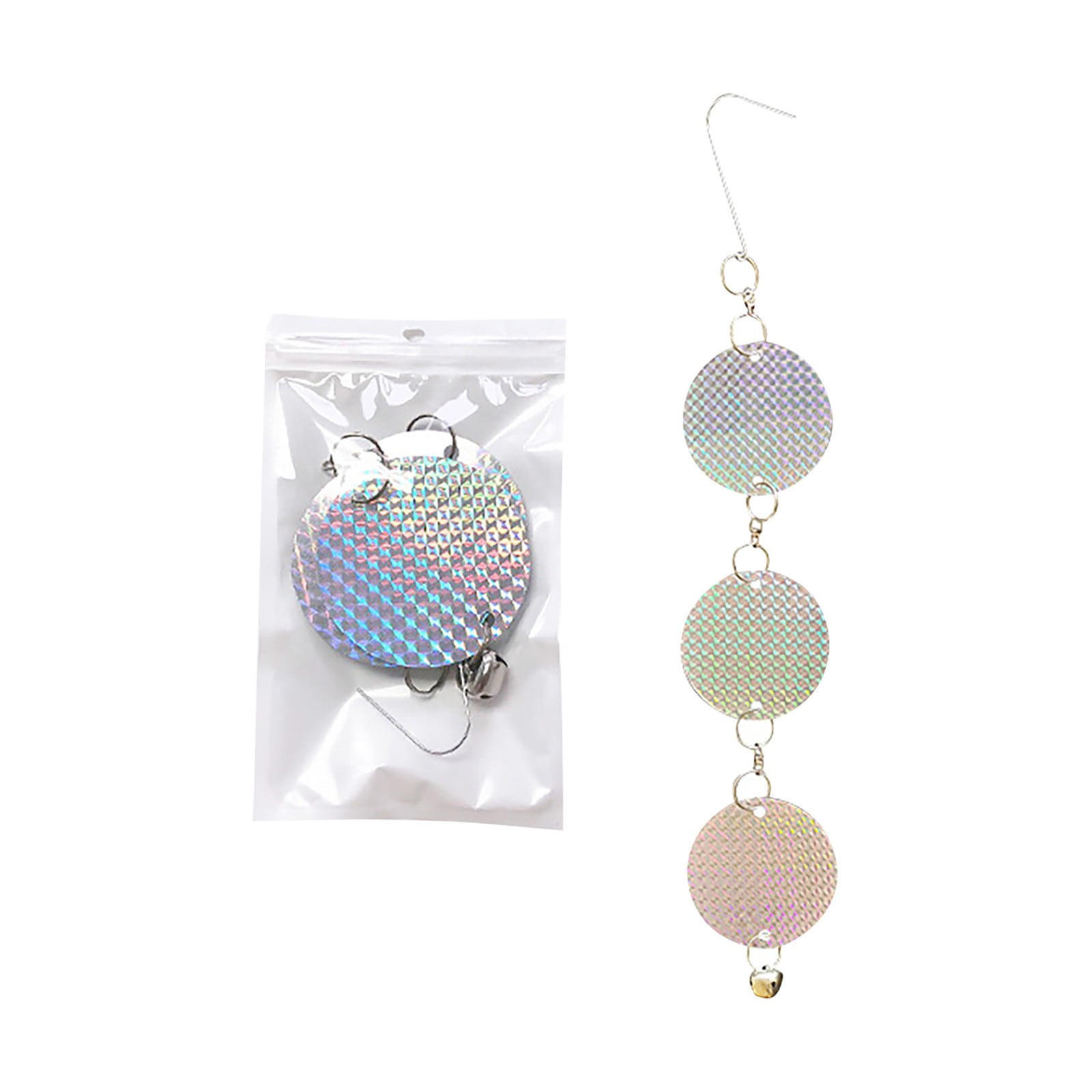 Lizheee Bird With Bell Reflective Scare Discs For Birds Keep Birds By