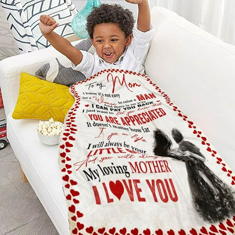 Lizheee Dialysis Blanket for Patients For Mom Birthday For Mom For Mom Mother s Day Son s Blanket For Mom Mother s Day Love Blanket Decoration Walmart