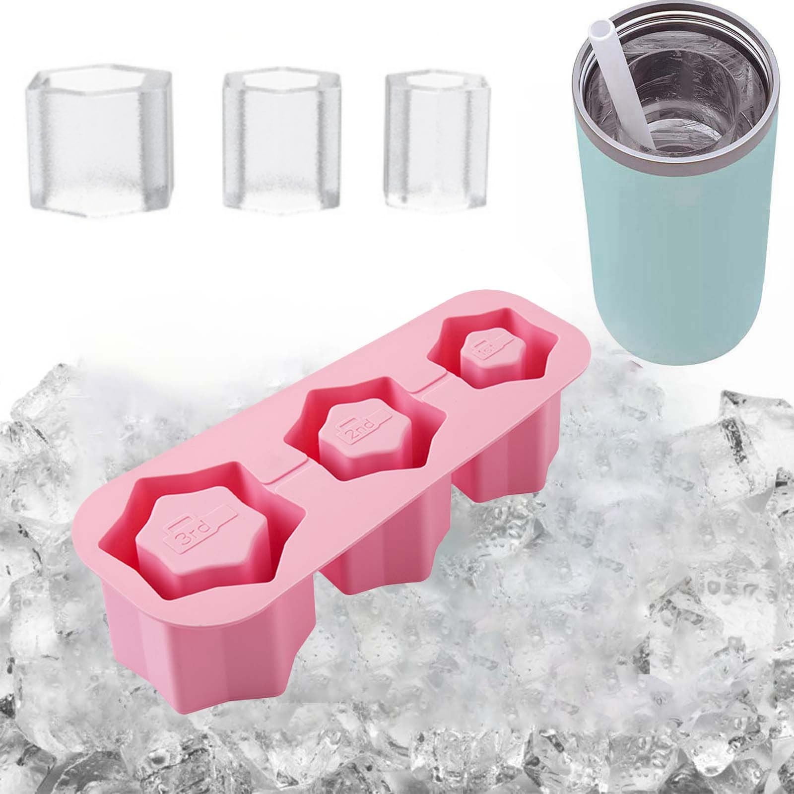 Lizheee for Drinks Cup That Makes Ice Slide Out Coffee Tray Ice