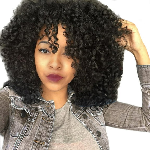 Lizheee Front Wigs For Black Women Long Curly Hair 56cm Afro Heat Hair Wigs Hair Comb
