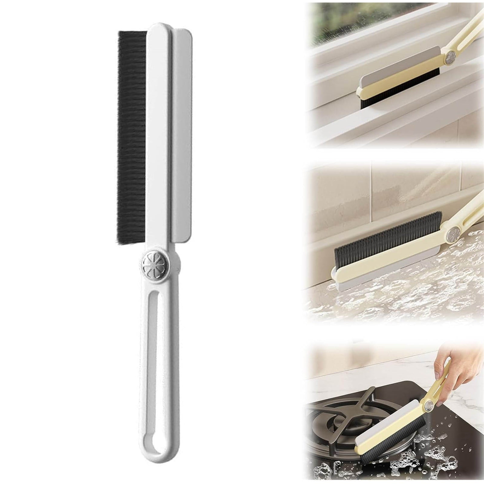 Lizheee Grout Brush for Shower Tile Brush Scrub Stained Glass Fireplace