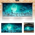 Lizheee Happy Background Party Moon Net Cemetery Fence Monkey Banner