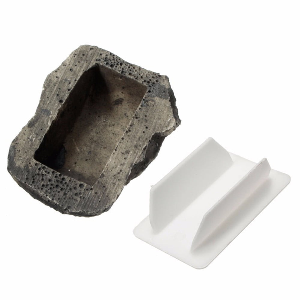 Lizheee Key Hidden Hide In Stone Storage Hiding Outdoor Garden Baby