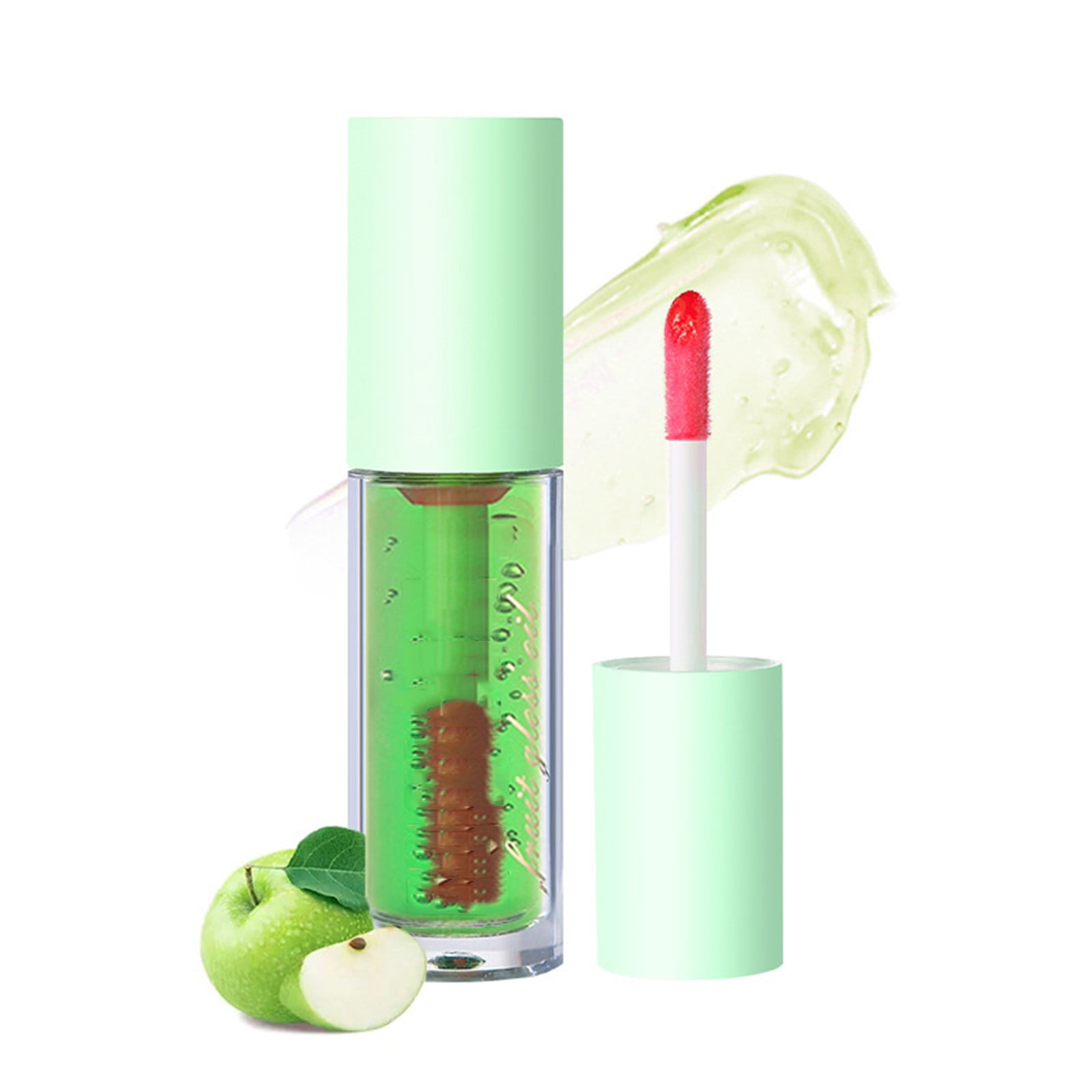 Lizheee Lip Gloss Decorations Glitter Warm Changing Fruit Lip Oil Face