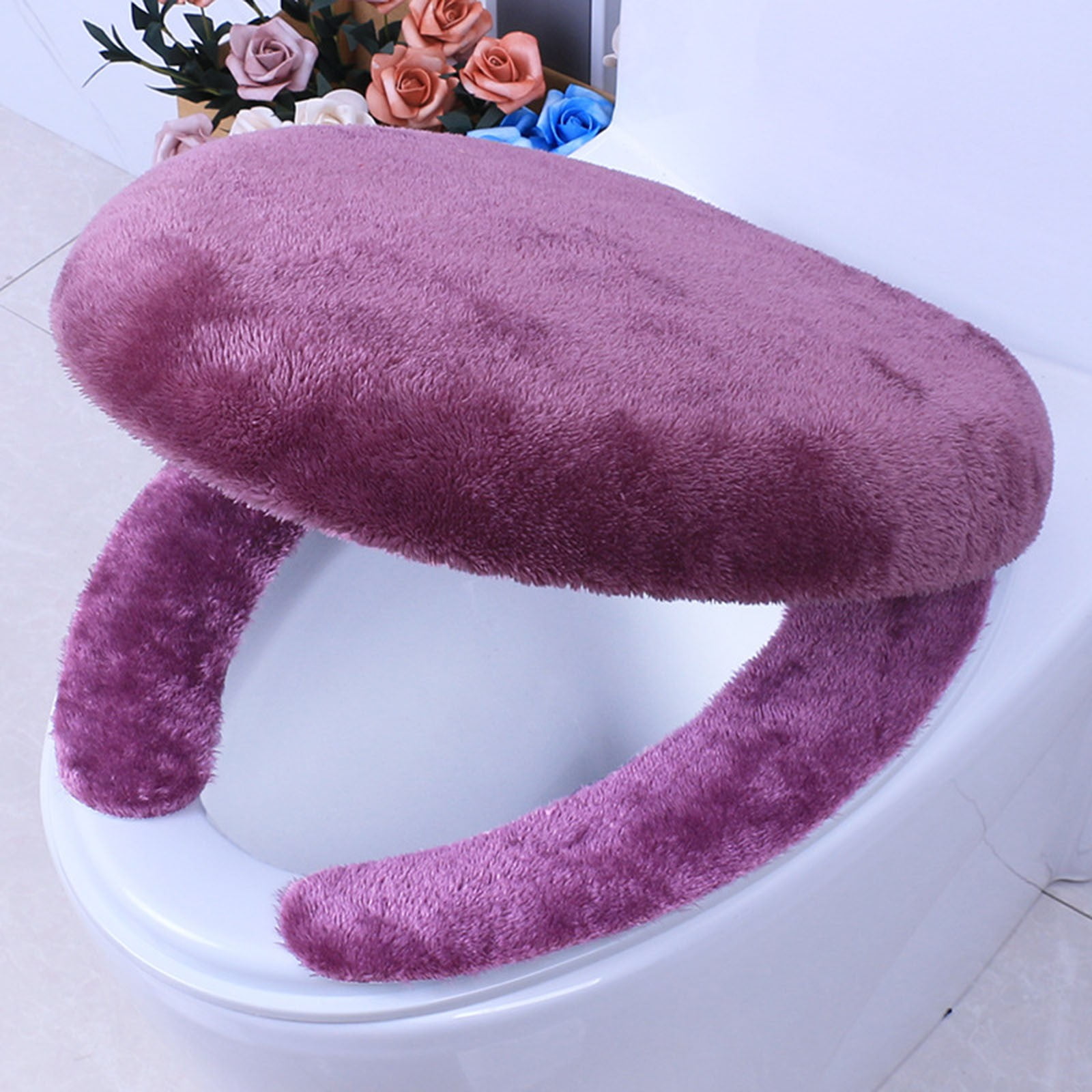 Lizheee Vehicle Back Support Toilet Cover Set Toilet Seat Cover Autumn