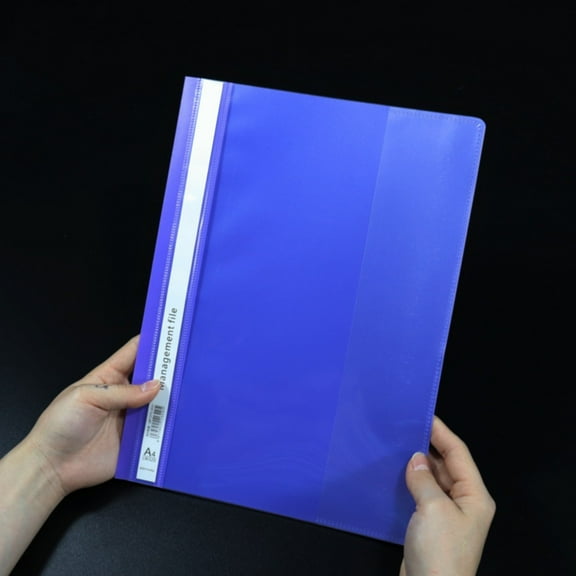 Lizhowu Oxford Panel and Border Front Report Covers, Purple, 12PC