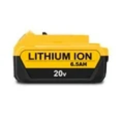 Lizone 20V Max 6.5Ah High-Capacity Lithium Battery – Compatible with Dewalt Tools (DCB206/DCB205/DCB204) | Extended Runtime & Fast Charging | 2 Pack