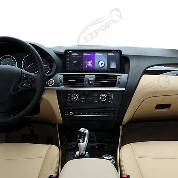Lizpofly 10.25 Inch Ultra-Narrow Touchscreen with,For BMW X3 X4 2011-2012 CIC,LINUX Multimedia Car Radio Receiver Compatible ,Wireless CarPlay,Android Auto.
