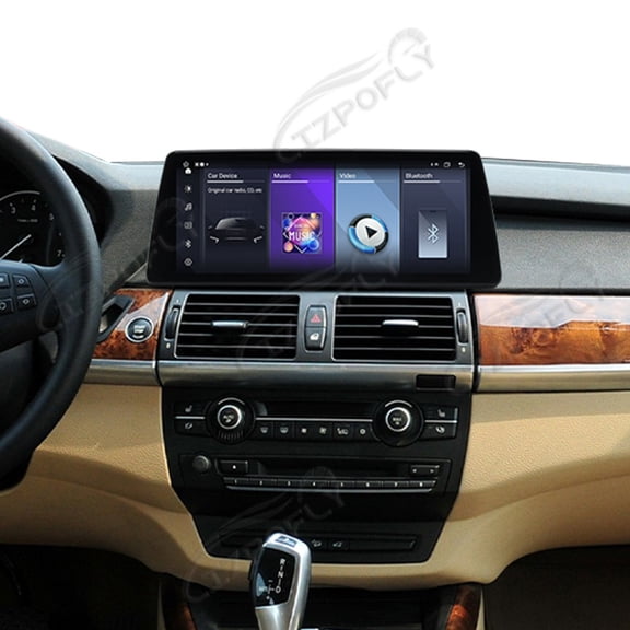 Lizpofly 10.25 Inch Ultra-Narrow Touchscreen with,For BMW X5 X6 2008-2010 CCC,LINUX Multimedia Car Radio Receiver Compatible ,Wireless CarPlay,Android Auto.