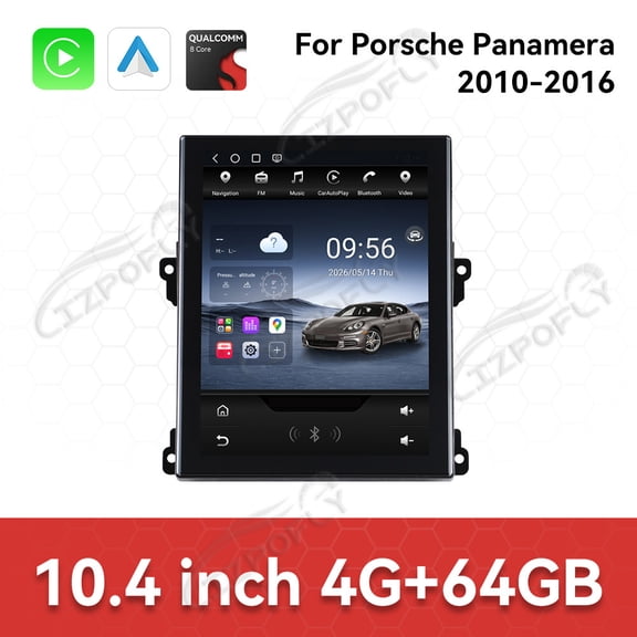 Lizpofly 10.4 inch Android Double Din Car Stereo Radio For Porsche Panamera 2010-2016 Car Multimedia Video Player GPS Navigation Carplay Head Unit Touch Screen