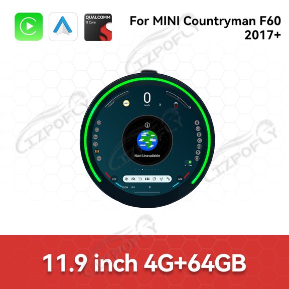 Lizpofly 11.9 inch Android Car Radio For MINI Countryman F60 2017+ Car Multimedia Video Player Car GPS Navigation Carplay Stereo DSP