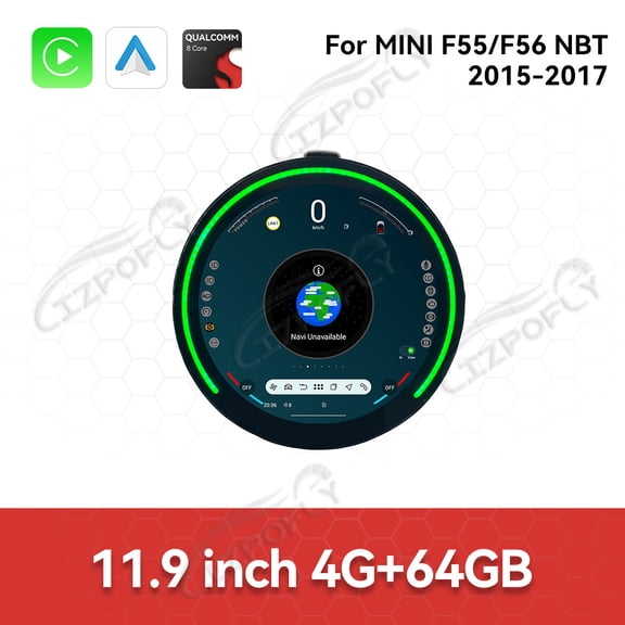 Lizpofly 11.9 inch Android Car Radio For MINI F55/F56 NBT 2015-2017 Car Multimedia Video Player Car GPS Navigation Carplay Stereo DSP