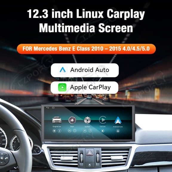 Lizpofly 12.3 inch Android Car Radio LINUX For Mercedes Benz E Class 5.0 2010-2015 Car Multimedia Video Player Car GPS Navigation Carplay Stereo DSP