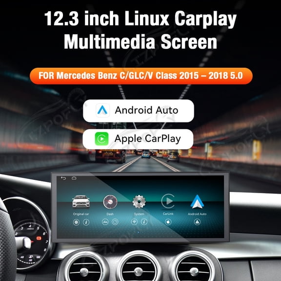 Lizpofly 12.3 inch Android Car Radio LINUX For Mercedes Benz V Class 5.0 2015-2018 Car Multimedia Video Player Car GPS Navigation Carplay Stereo DSP
