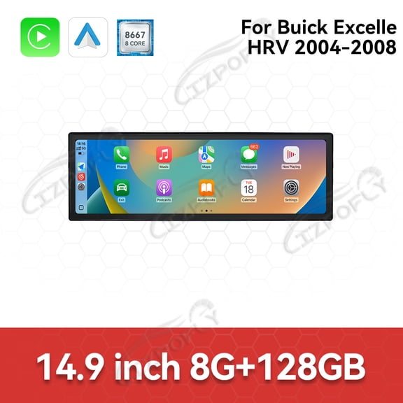 Lizpofly 14.9 inch Android Car Radio,For Buick Excelle HRV 2004-2008 Car Multimedia Video Player Car GPS Navigation Carplay Stereo DSP
