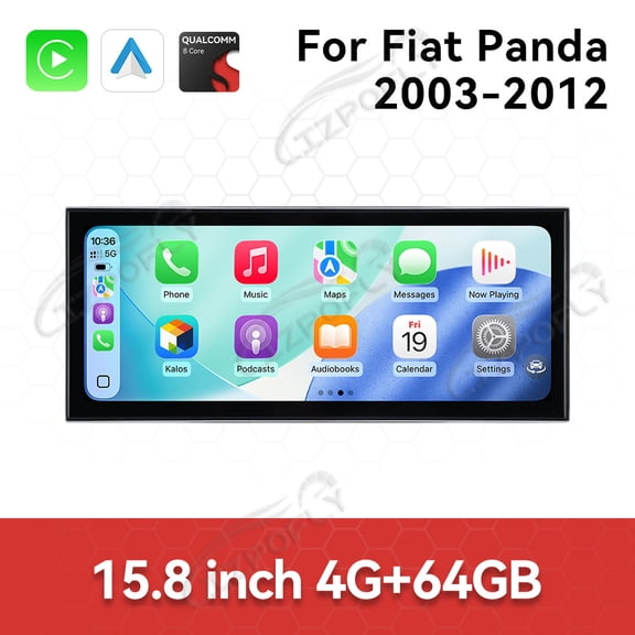 Lizpofly 15.8 inch Android Car Radio For Fiat Panda 2003-2012 Car Multimedia Video Player GPS Navigation Carplay Head Unit Touch Screen
