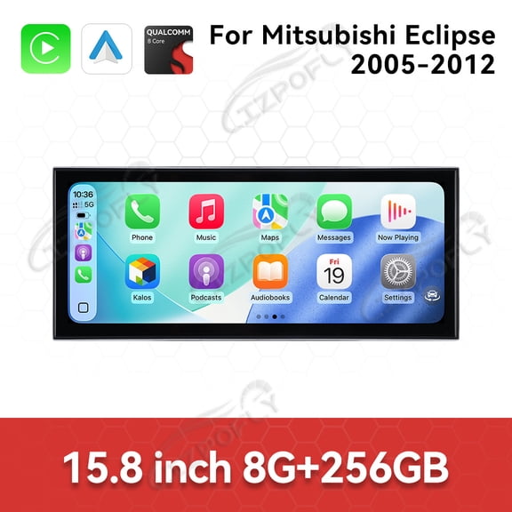Lizpofly 15.8 inch Android Double Din Car Radio For Mitsubishi Eclipse 2005-2012 Car Multimedia Video Player GPS Navigation Carplay Head Unit Touch Screen
