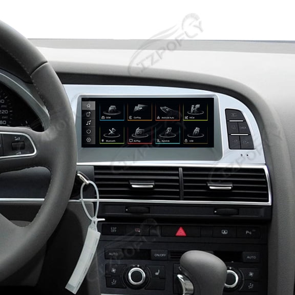 Lizpofly 8.8 Inch Ultra-Narrow Touchscreen with,For Audi A6 2005-2009 ,LINUX Multimedia Car Radio Receiver Compatible ,Wireless CarPlay,Android Auto.