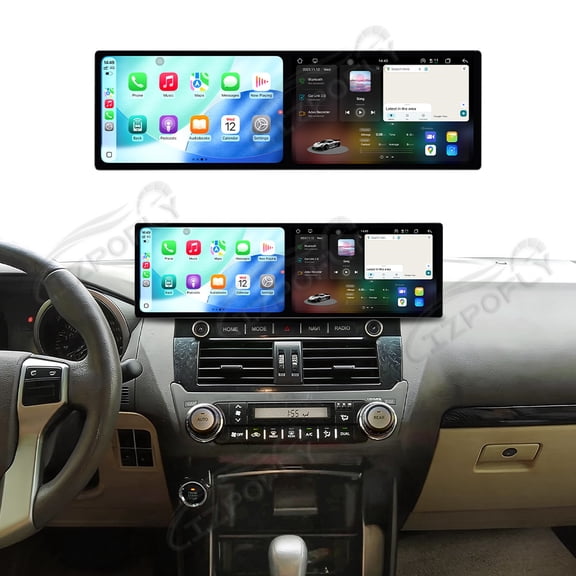 Lizpofly 9.1 inch Android 15 Car Radio For Toyota Land Cruiser Prado 2014-2017 Car Multimedia Video Player GPS Navigation Carplay Head Unit Touch Screen 4G
