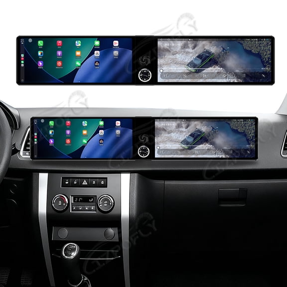 Lizpofly Dual 12.3 inch For UAZ Patriot 2016-2025 Car Multimedia Radio Player 3-in-1 Integrated LCD Android Screen GPS Navigation
