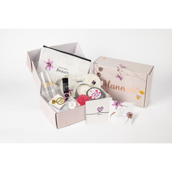 Lizush - Bridal shower gift, Bridesmaids gift box, Natural spa gift set