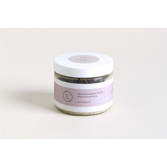 Lavender Body Scrub, Natural Sea Salt Exfoliating Body Scrub with Essential Oils, Handmade Moisturizing Body Polish, 9 oz