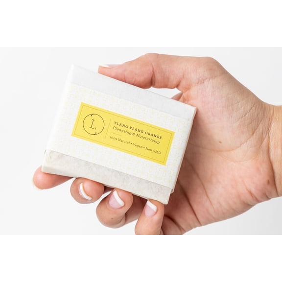 Lizush - 2 X Natural Handmade Soap Bar, Orange Ylang Ylang Soap