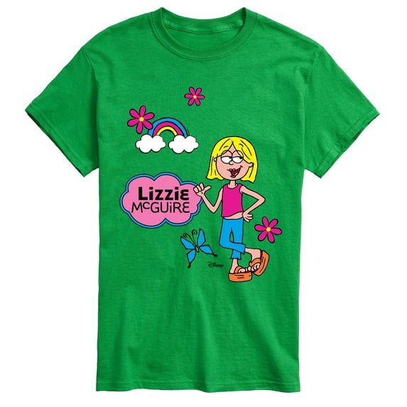 Lizzie McGuire - Cartoon Rainbow Flowers - Men's Short Sleeve Graphic T-Shirt