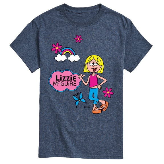Lizzie McGuire - Cartoon Rainbow Flowers - Men's Short Sleeve Graphic T-Shirt