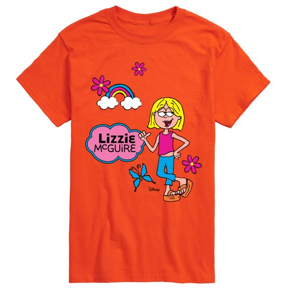 Lizzie McGuire - Cartoon Rainbow Flowers - Men's Short Sleeve Graphic T-Shirt
