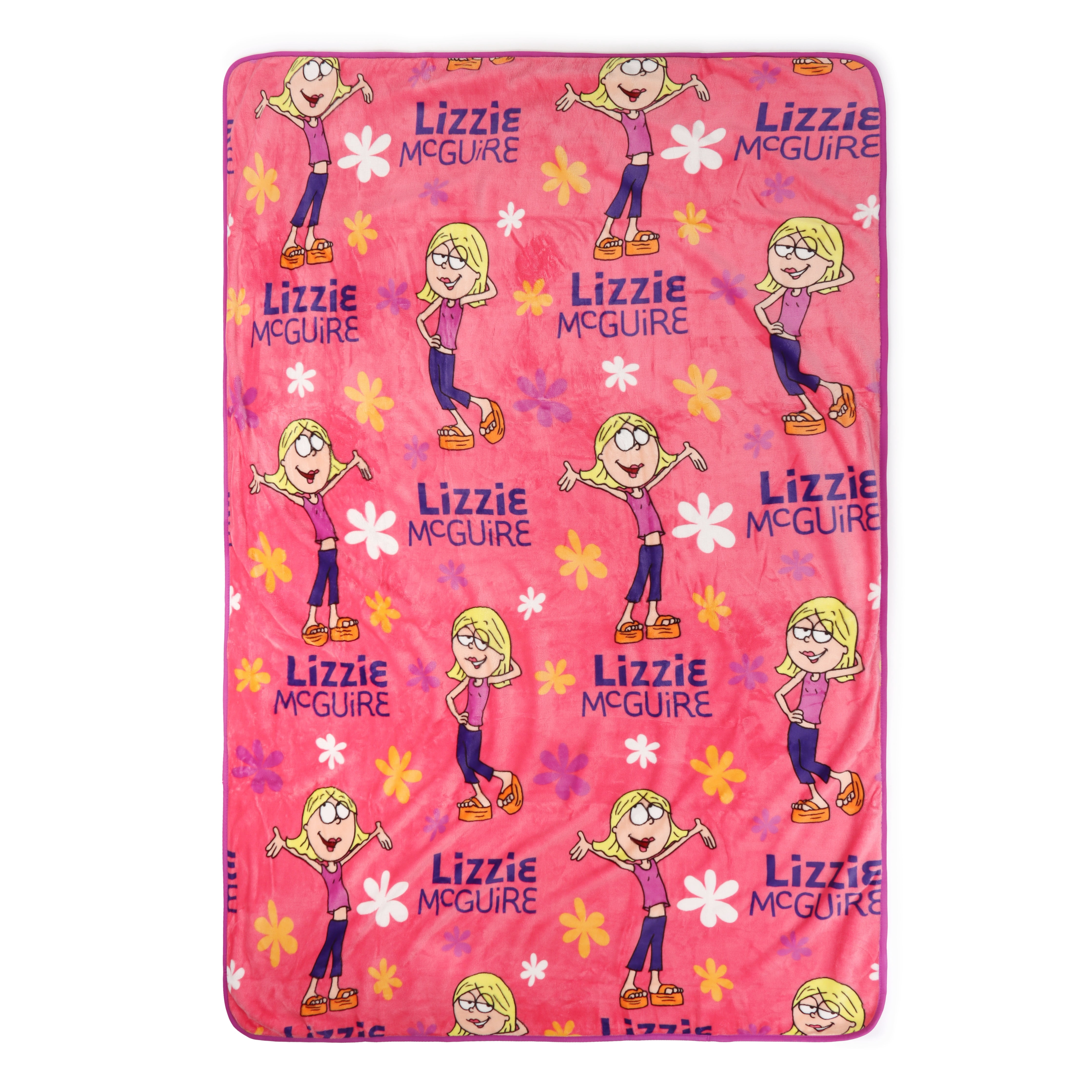 Disney Lizzie McGuire Totally Lizzie Kids Throw Blanket, Polyester Silk Touch, Multicolor, 50" x 70"
