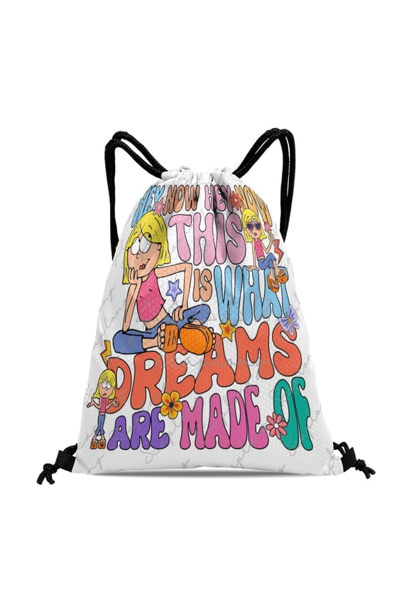 Lizzie Mcguire Banner Drawstring Backpack Bag Party Favors Goodies Merch Gym Waterproof Swimming Beach Fans