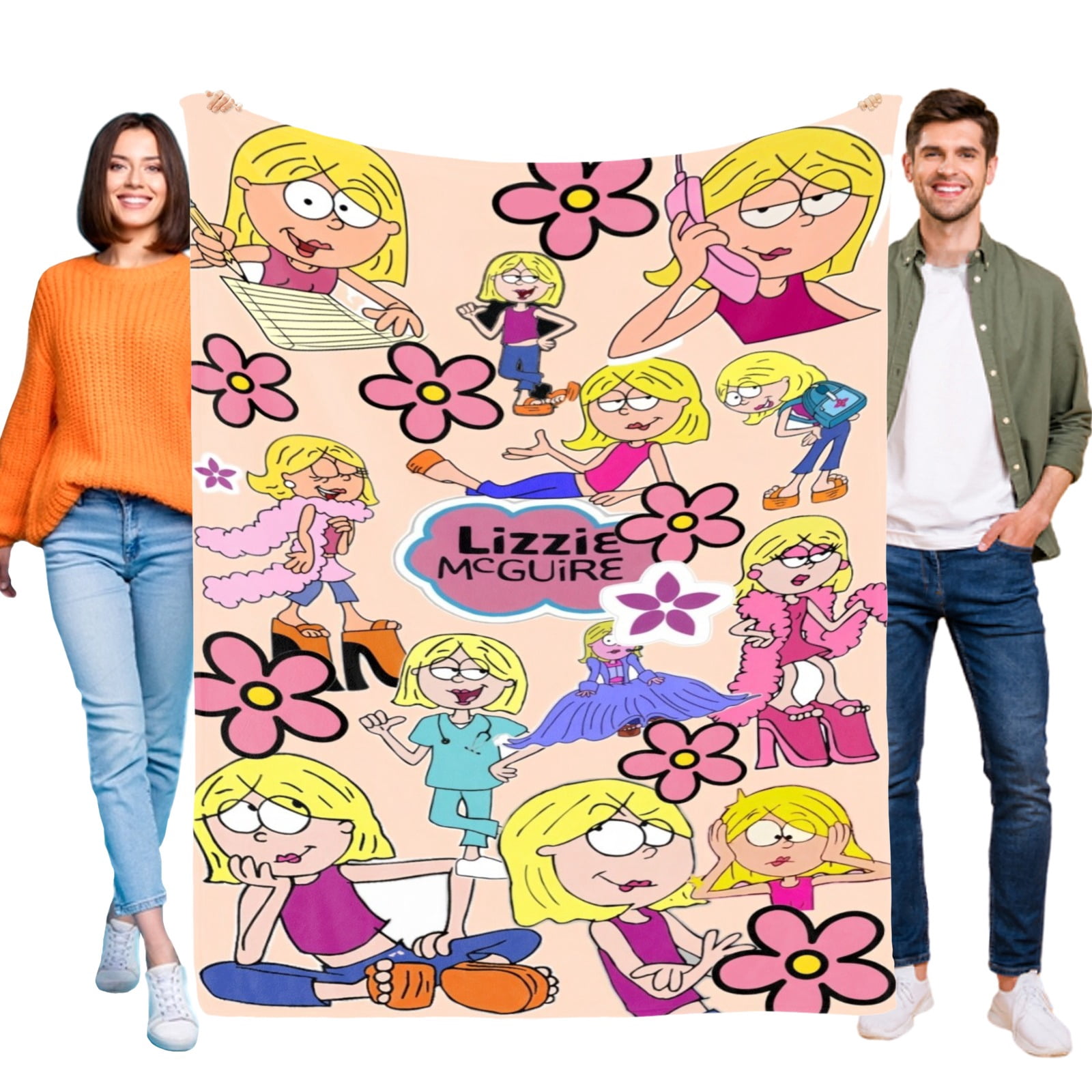 Lizzie Mcguire Banner Throw Blanket Gifts for Fans Lover Girls Boys Women Present Hoodie Him Bed 30"x40"