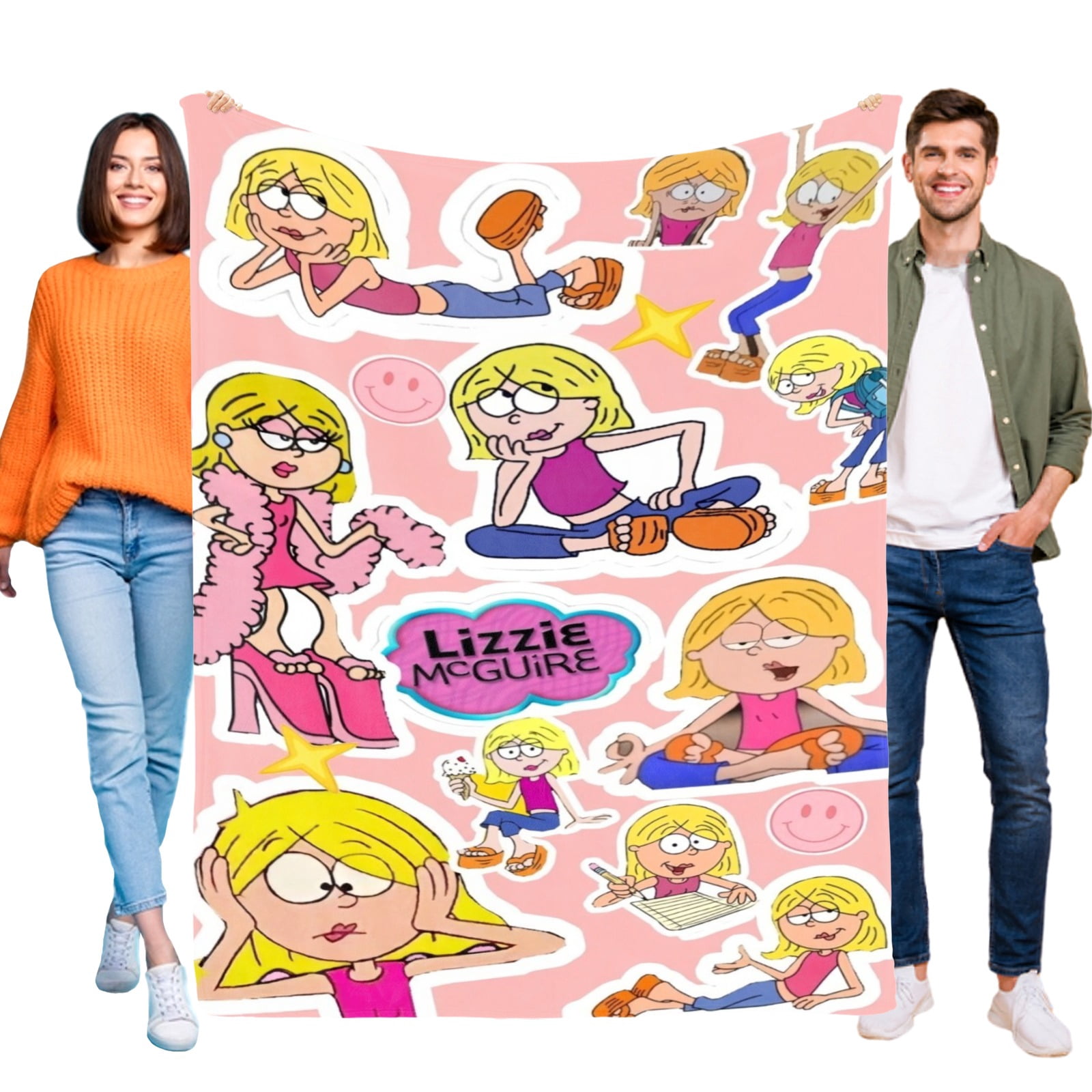 Lizzie Mcguire Banner Throw Blanket Gifts for Fans Lover Girls Boys Women Present Hoodie Him Bed 40"x50"
