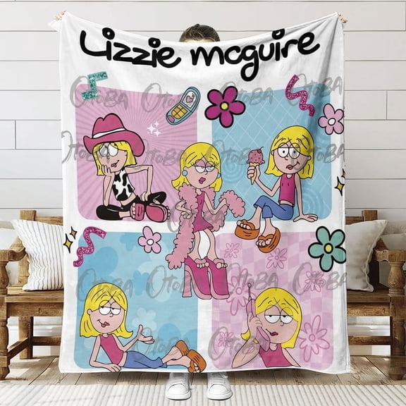 Lizzie Mcguire Banner Throw Blanket Gifts for Fans Lover Girls Boys Women Present Hoodie Him Bed 60"x80"