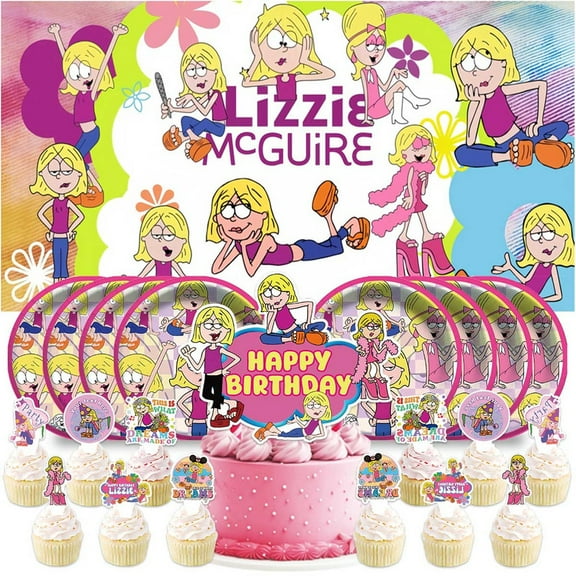 Lizzie Mcguire Party Supplies Plates Decor Decorations Backdrop Background Banner Cake Topper
