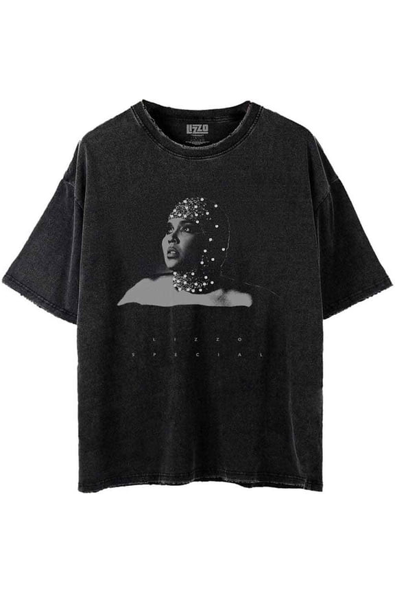 Lizzo Unisex T-Shirt: Special B&W Photo (Wash Collection) (Large)
