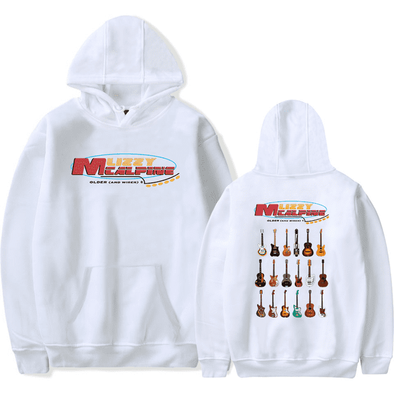 Lizzy McAlpine Merch Older and Wiser Guitar Hoodie Long Sleeve Album Tour Pullovers Casual Outfits Unisex