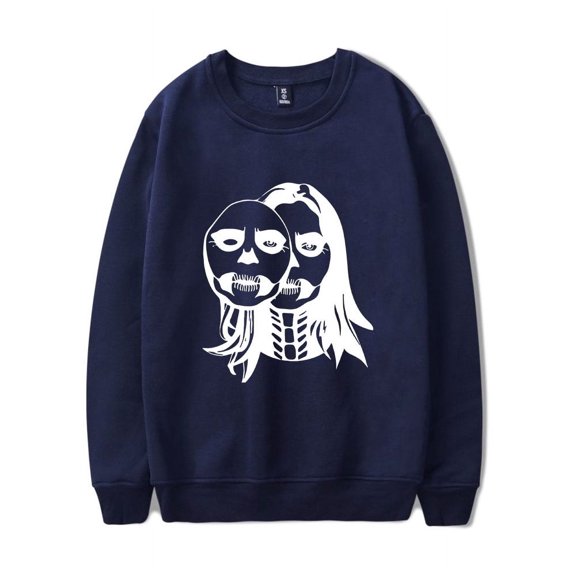 Lizzy McAlpine Merch Sweatshirt Skull Face Crewneck Streetwear Men Women Long Sleeve