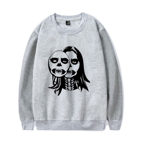 Lizzy McAlpine Merch Sweatshirt Skull Face Crewneck Streetwear Men Women Long Sleeve