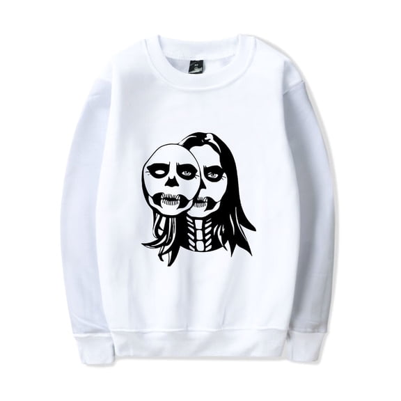 Lizzy McAlpine Merch Sweatshirt Skull Face Crewneck Streetwear Men Women Long Sleeve
