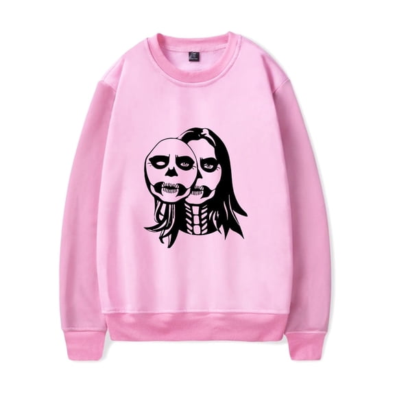 Lizzy McAlpine Merch Sweatshirt Skull Face Crewneck Streetwear Men Women Long Sleeve