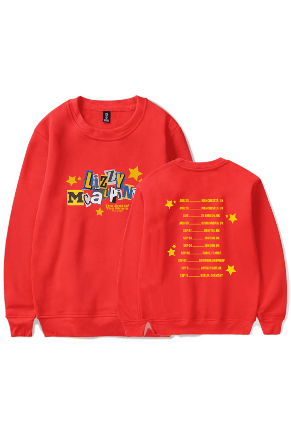 Lizzy McAlpine Merch Sweatshirt The End Of The Movie Tour 2023 Crewneck Streetwear Men Women Long Sleeve